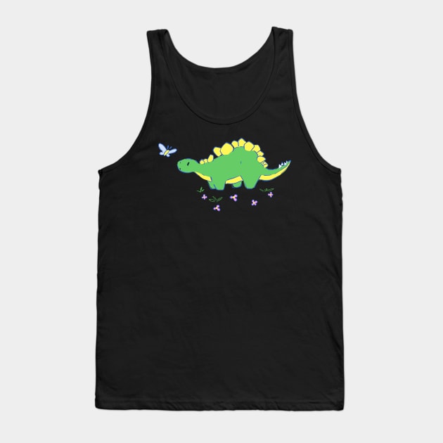 Cute Stegosaurus Tank Top by YipeeKaiYay